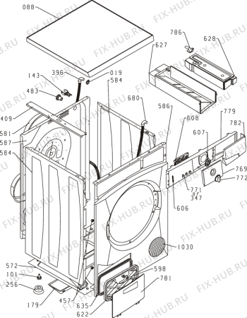 Схема №1 DRY72CX (226492, SPK1) с изображением Рукоятка для стиралки Gorenje 226520
