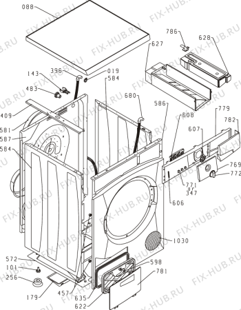 Схема №1 T7700   -T7700 (297478, G20001003) с изображением Обшивка для стиральной машины Gorenje 297910