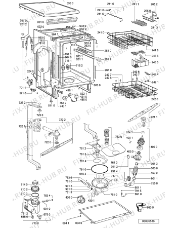 Схема №1 ADP 4525 WH с изображением Сенсорная панель для посудомойки Whirlpool 481245372984