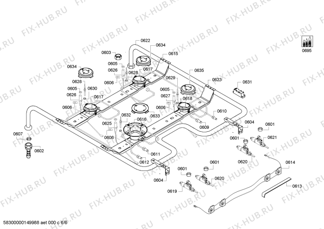 Схема №1 FRS5031GML с изображением Кабель для электропечи Siemens 00621053