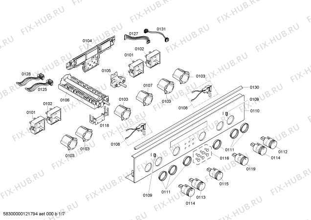 Схема №4 HL654221 с изображением Панель управления для электропечи Siemens 00448828