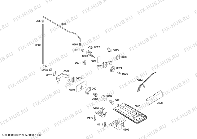 Взрыв-схема плиты (духовки) Bosch HSK66I41EG P3 76cm INOX - Схема узла 06