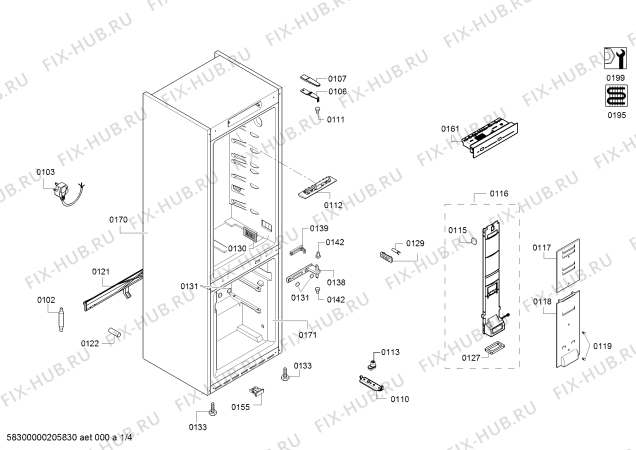 Схема №2 KGN36IJ3A Bosch с изображением Модуль управления, запрограммированный для холодильника Bosch 12015740