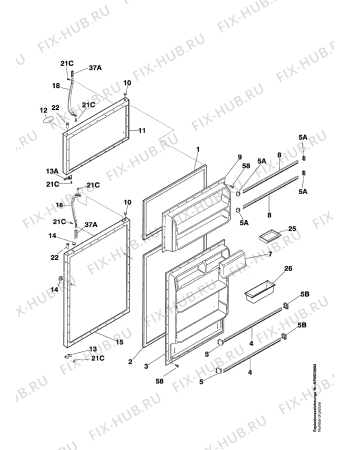 Взрыв-схема холодильника Unknown MRTD205EH - Схема узла Refrigerator door