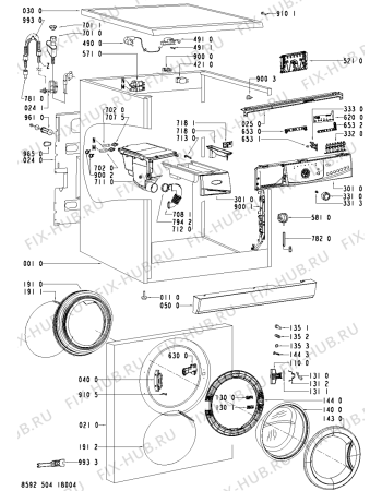 Схема №1 AWO/D 1200 EX с изображением Обшивка для стиралки Whirlpool 481245217899