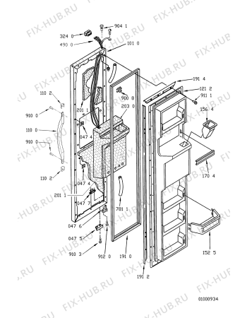 Схема №5 ARG 458/WP с изображением Панель ящика для холодильной камеры Whirlpool 481944278241