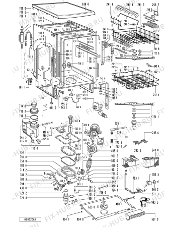 Схема №2 ADP 5967 GRM с изображением Блок управления для посудомоечной машины Whirlpool 481221478584