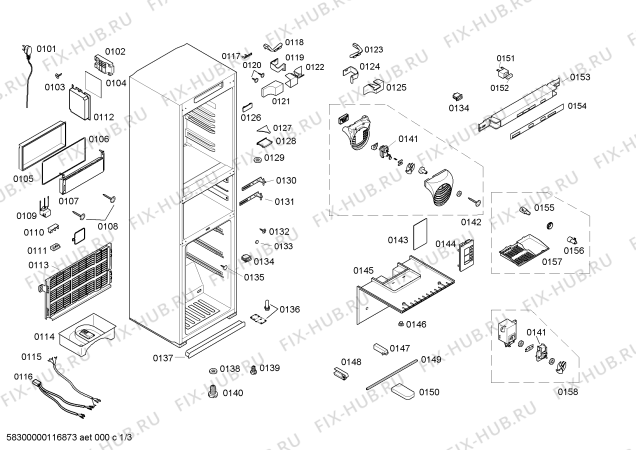 Схема №2 KK28F88TI с изображением Модуль управления для холодильника Siemens 00640107