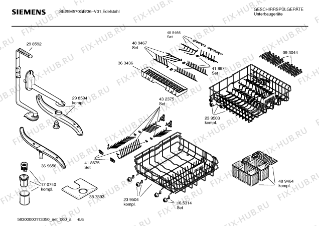 Схема №2 SE25M570GB с изображением Панель Siemens 00439602