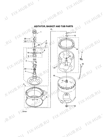 Схема №4 3XLSQ7533J с изображением Проводка для стиральной машины Whirlpool 482000021125