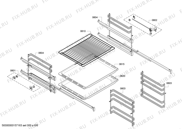 Взрыв-схема плиты (духовки) Bosch HBA73UE50 - Схема узла 06