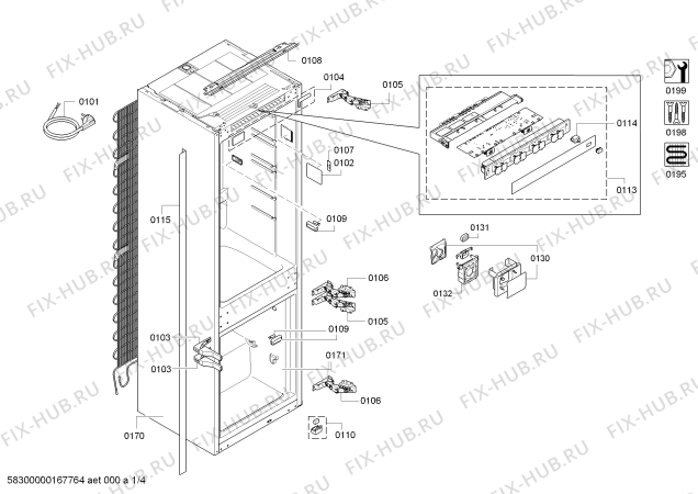 Схема №1 KIS86HD40 с изображением Модуль управления, запрограммированный для холодильной камеры Bosch 11018879