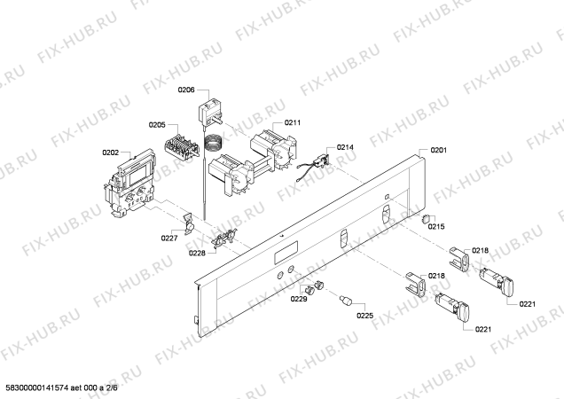 Схема №3 B14M42W0GB с изображением Панель управления для плиты (духовки) Bosch 00675689