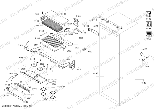 Схема №1 RF471200 с изображением Силовой модуль для холодильной камеры Bosch 00742397