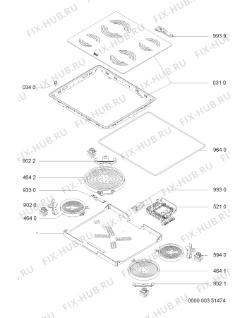 Схема №1 AKR 107/NB с изображением Плита Whirlpool 481925998588