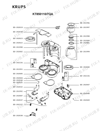 Схема №1 KT850110/7QB с изображением Шланг для кофеварки (кофемашины) Krups SS-202002