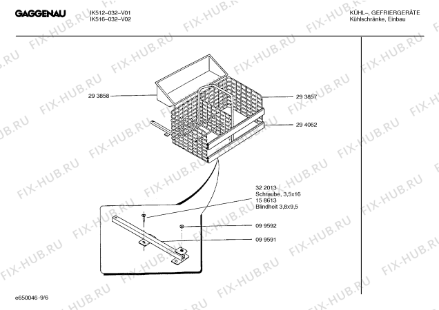 Схема №5 IK541023 с изображением Поднос для холодильной камеры Bosch 00294059
