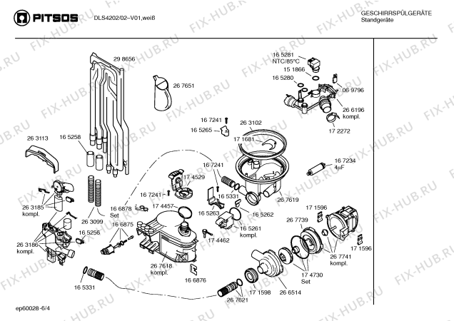 Схема №3 DLS4202 с изображением Инструкция по эксплуатации для посудомойки Bosch 00527922