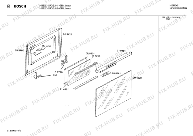 Схема №1 HBE630UGB с изображением Переключатель для плиты (духовки) Bosch 00031271