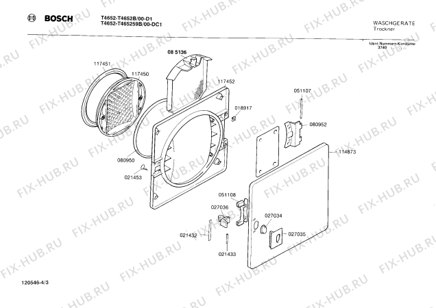 Схема №3 0728144088 T4652 с изображением Кнопка для электросушки Bosch 00027796
