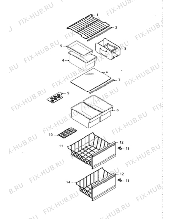 Взрыв-схема холодильника Zanussi DF47/51FF - Схема узла Furniture