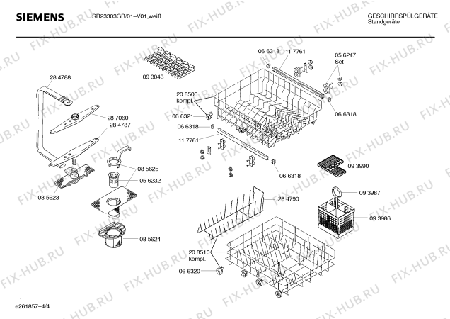 Взрыв-схема посудомоечной машины Siemens SR23303GB - Схема узла 04