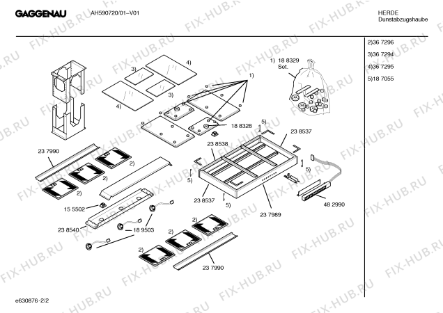 Схема №1 AH592120 с изображением Стеклянная полка для вытяжки Bosch 00367295