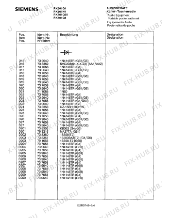 Взрыв-схема аудиотехники Siemens RK761G6II - Схема узла 04