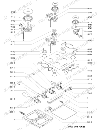 Схема №1 HBN 460 B 501.541.89 с изображением Распылитель для плиты (духовки) Whirlpool 480121102816