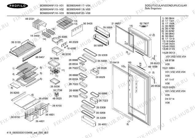 Схема №1 BD9900ANF с изображением Дверь для холодильной камеры Bosch 00240714