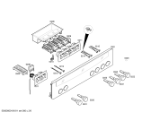 Схема №2 E1524N0 MEGA1524N с изображением Панель управления для плиты (духовки) Bosch 00438652