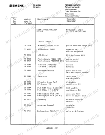 Схема №3 FS989V4 с изображением Модуль для телевизора Siemens 00756185