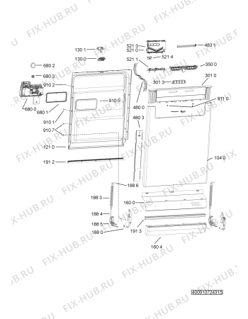 Схема №3 GSF 102414 A+++ WS с изображением Всякое для электропосудомоечной машины Whirlpool 481010630948