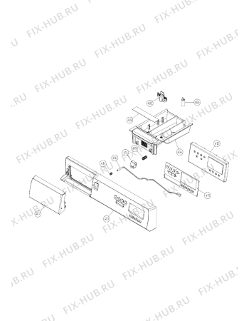 Схема №2 LM50W с изображением Клавиша для стиральной машины Aeg 4071386751