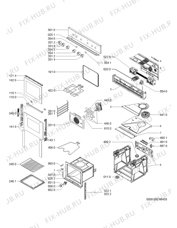 Схема №1 EMZ 6263/IN/01 с изображением Обшивка для плиты (духовки) Whirlpool 481245249957