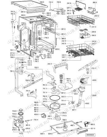 Схема №1 ADP 6937 IX PC с изображением Модуль (плата) управления для посудомойки Whirlpool 481221838636