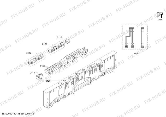 Схема №3 S52L60X0EU с изображением Панель управления для посудомойки Bosch 11010273