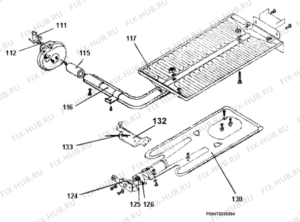 Взрыв-схема плиты (духовки) Electrolux EKG500103W - Схема узла Section 7