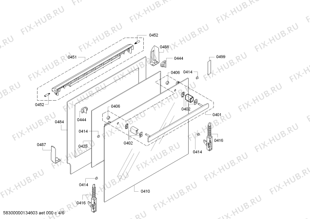 Взрыв-схема плиты (духовки) Bosch HEA34B520 - Схема узла 04