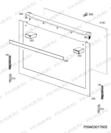 Взрыв-схема плиты (духовки) Aeg 47795IQ-WN - Схема узла Door