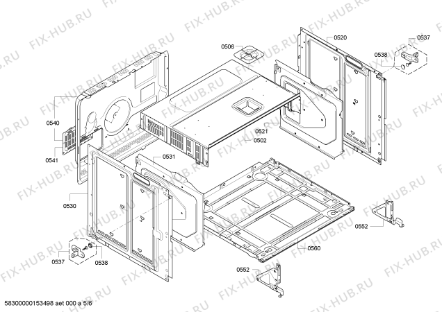 Схема №3 HB76GB560 с изображением Фронтальное стекло для духового шкафа Siemens 00681177