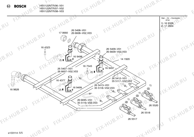 Схема №4 HSV122NTR с изображением Панель управления для духового шкафа Bosch 00354643