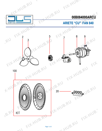 Схема №1 FAN с изображением Корпусная деталь для электрообогревателя ARIETE AT3066001600