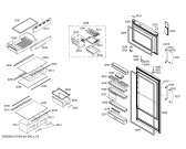 Схема №2 KDN36P93 с изображением Дверь морозильной камеры для холодильника Bosch 00247718