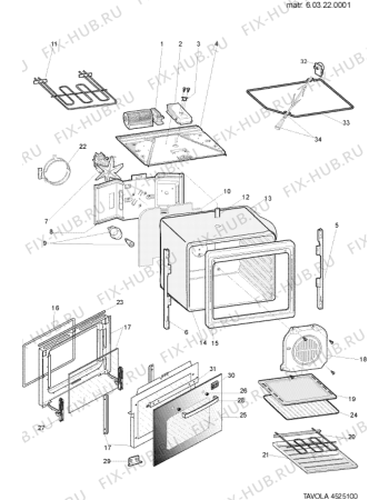 Схема №1 KP6T71SXIT (F053225) с изображением Инструкция по эксплуатации для плиты (духовки) Indesit C00262751