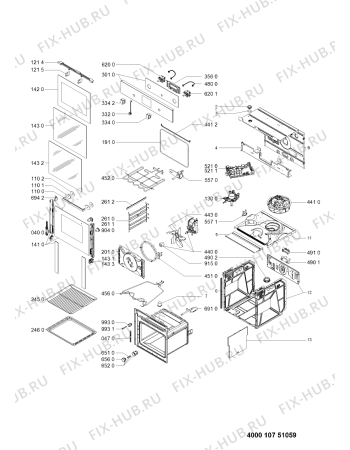 Схема №1 AKZ 514 IX с изображением Другое для духового шкафа Whirlpool 481010751064