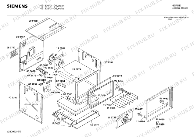 Схема №1 HE1302 с изображением Переключатель для духового шкафа Siemens 00027640