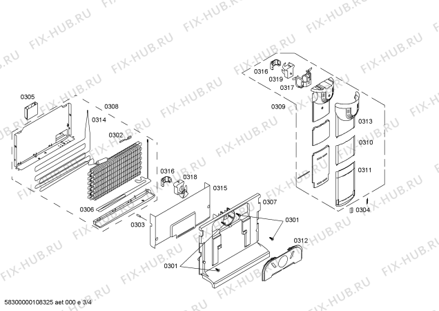 Схема №1 KGU44M90 с изображением Поднос для холодильника Bosch 00444068