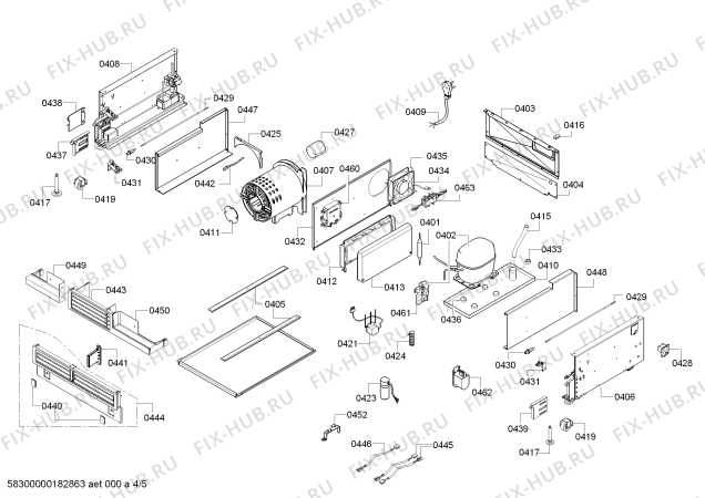 Схема №1 RW464361AU Gaggenau с изображением Монтажный набор для холодильника Bosch 11019495