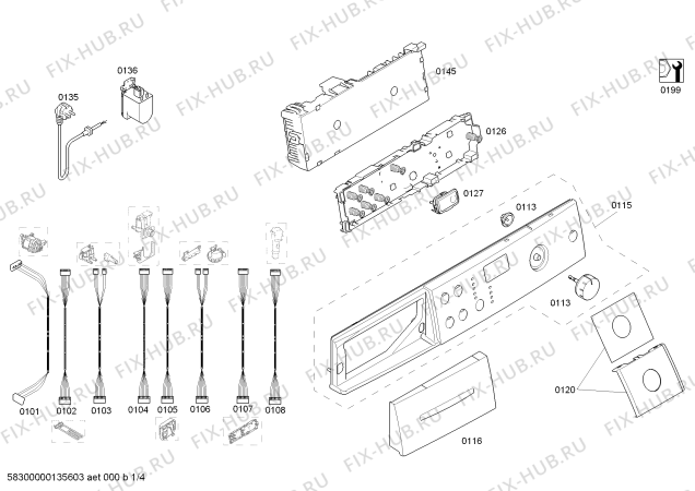 Схема №2 WAS32361FG Logixx 8 Sensitive с изображением Панель управления для стиралки Bosch 00672544